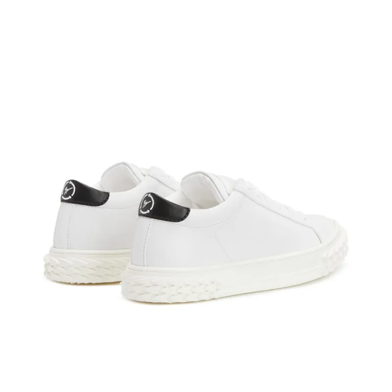 Giuseppe Zanotti/GZ Ecoblabber Low Top Stylish Skateboarding Shoes Women's White Black-3
