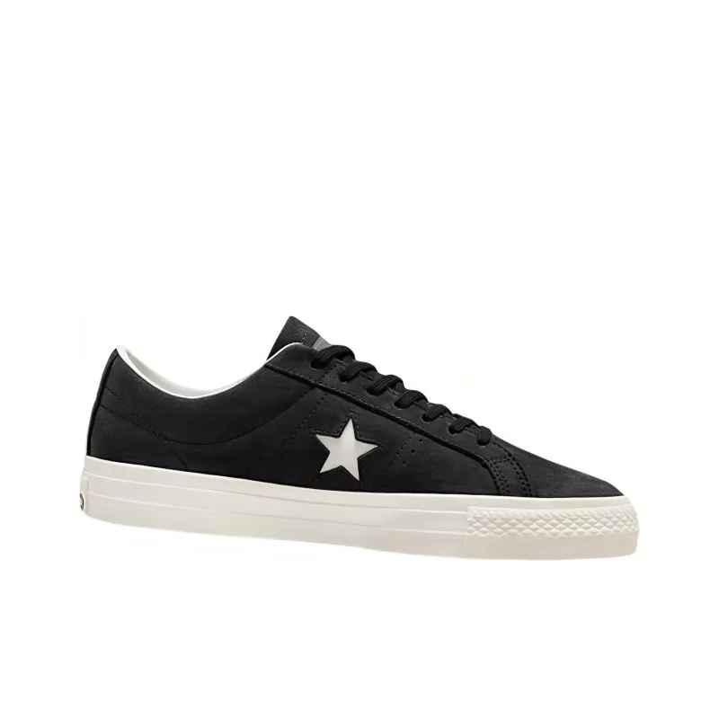 Converse One Star Anti Slip And Wear Resistant Lightweight Low Top Skateboard Shoes Unisex Black-1