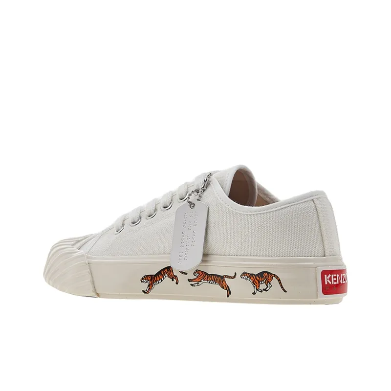 KENZO Low Top Stylish Skateboarding Shoes Women's White-2