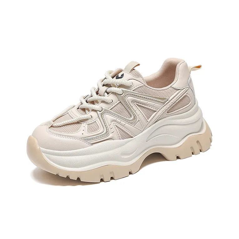 WOOS BOBO Cushioning, Breathable, Supportive, Lightweight, Height Increasing Low Top Chunky Sneakers Women's-1