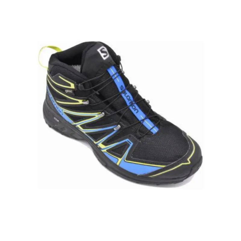SALOMON X Ultra 3 Anti-Slip Wear-Resistant Mid-Top Outdoor Shoes Men's Black Blue-1