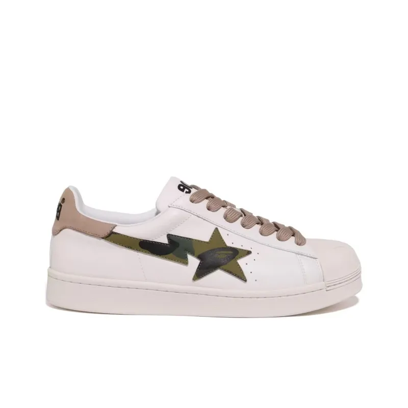 BAPE A BATHING APE Skull Sta White Beige-1