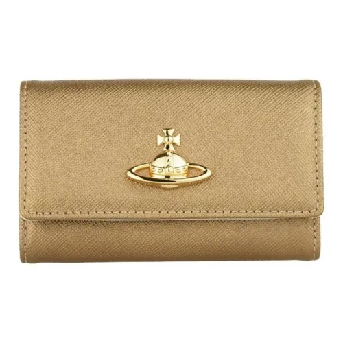 Vivienne Westwood Leather Key Pouch Unisex Gold
