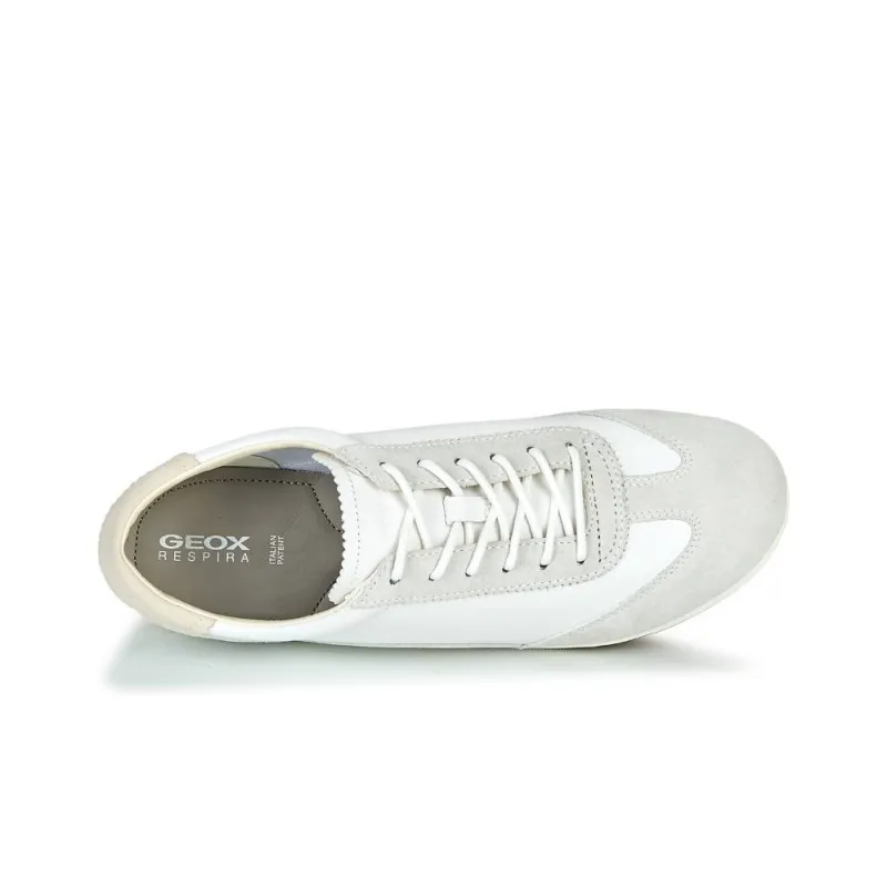 GEOX Low-Top Casual Shoes Women's Gray White-4
