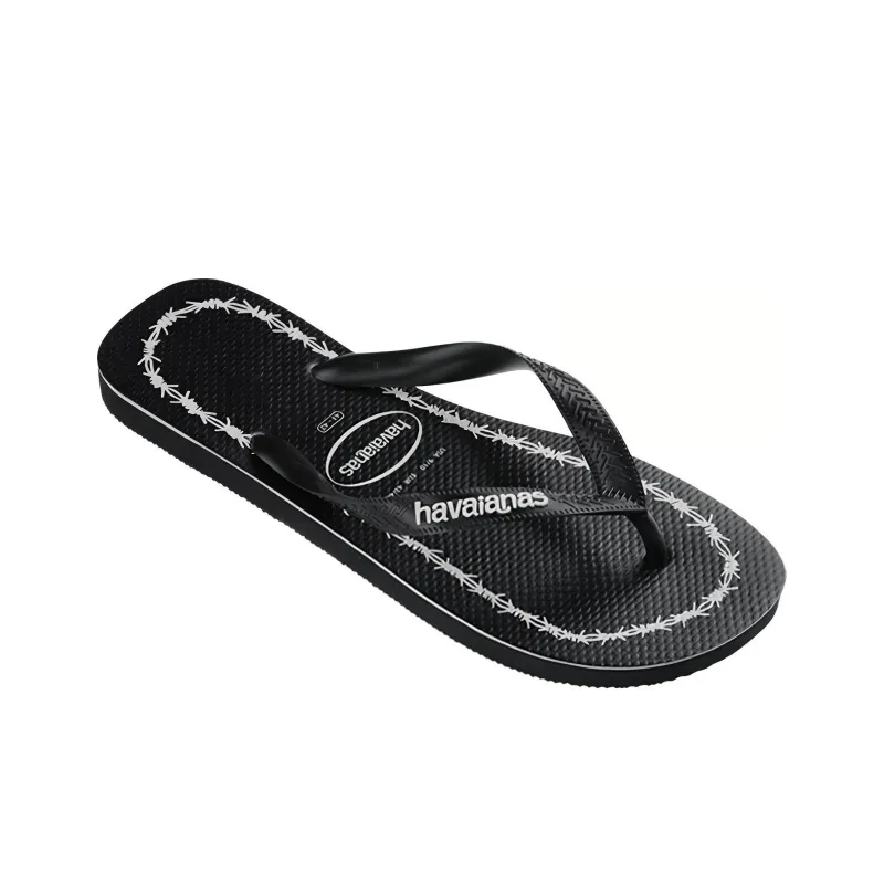 Havaianas Top Goodvibez FC Slide Slippers Unisex Black White-2