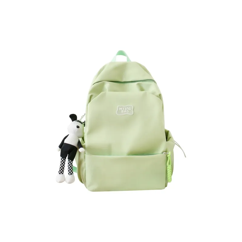 Deli Bear Nylon Backpack Regular Unisex White/Pink Blue/Black Yellow Green-14
