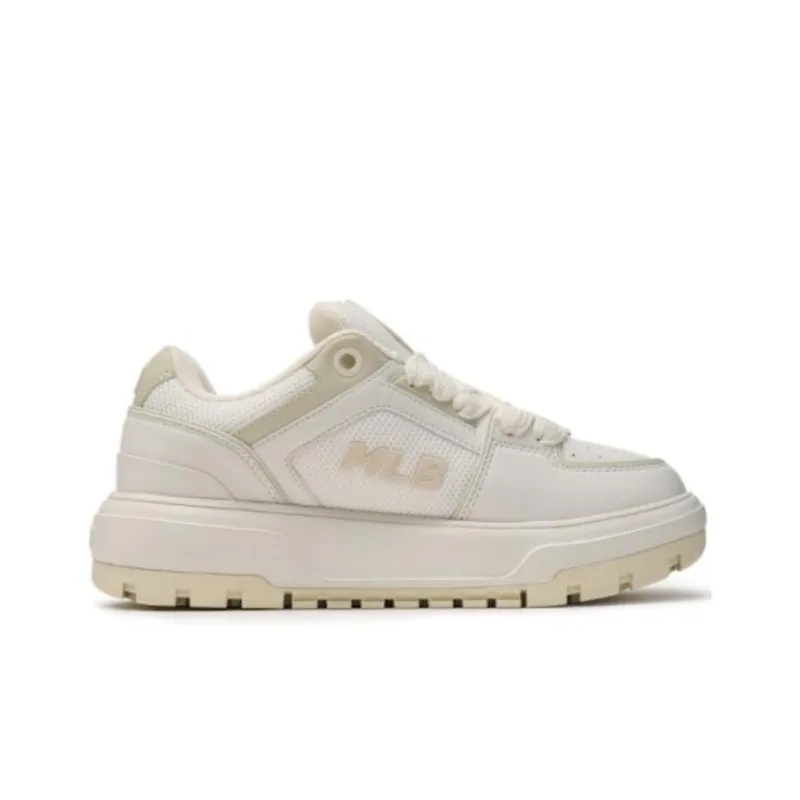MLB Chunky Liner Anti Slip Wear Resistant Low Top Casual Shoes Unisex White Beige-1