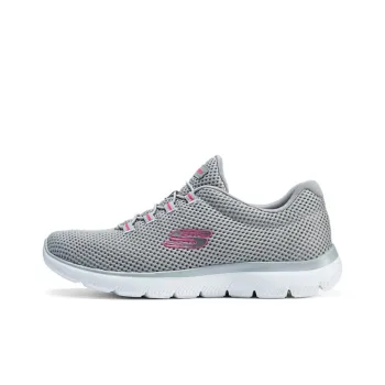 Skechers Cushioning Wear Resistant Low Top Running Shoes Women's Gray