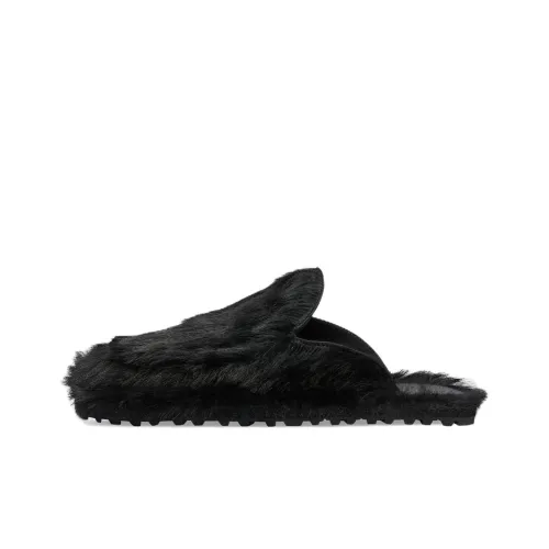 DRIES VAN NOTEN Leather-trimmed Padded Slides