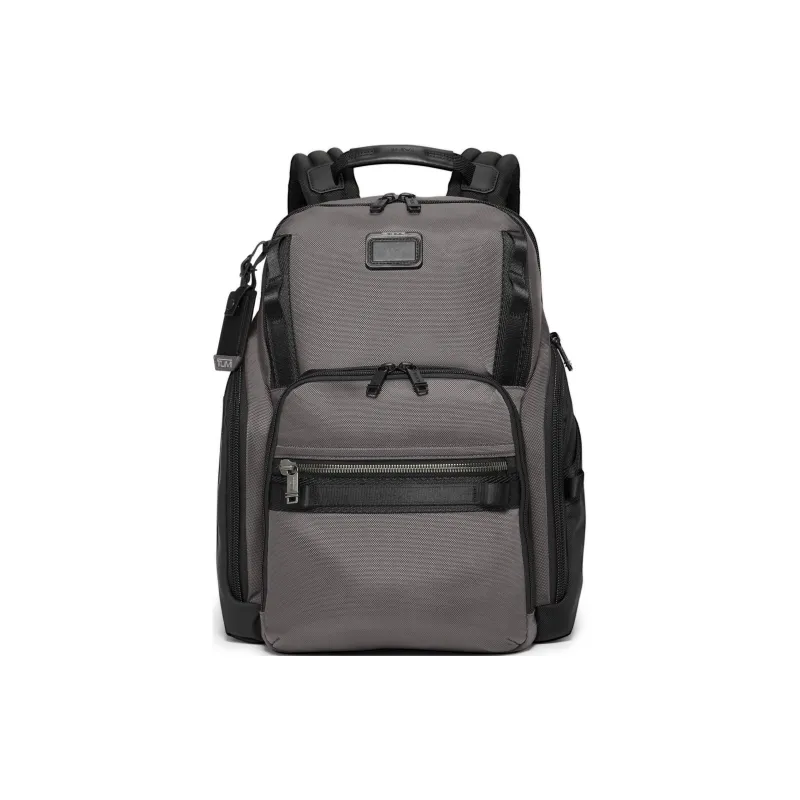 TUMI Alpha Bravo Nylon Backpack Men's Charcoal Black-0