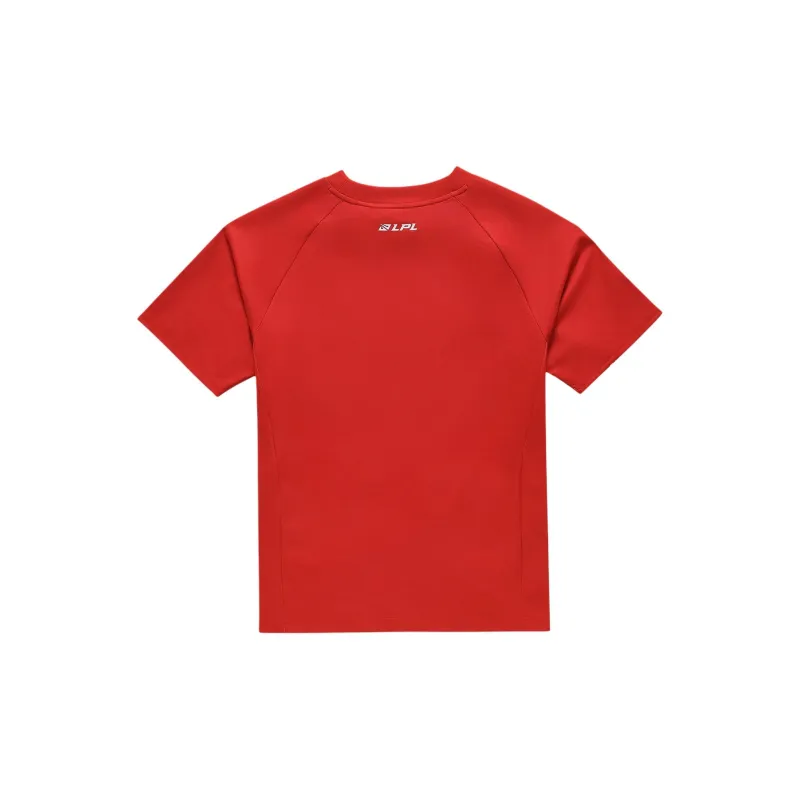 LiNing Sports Life Collection Raglan Sleeve T Shirt Unisex Flame Red-1