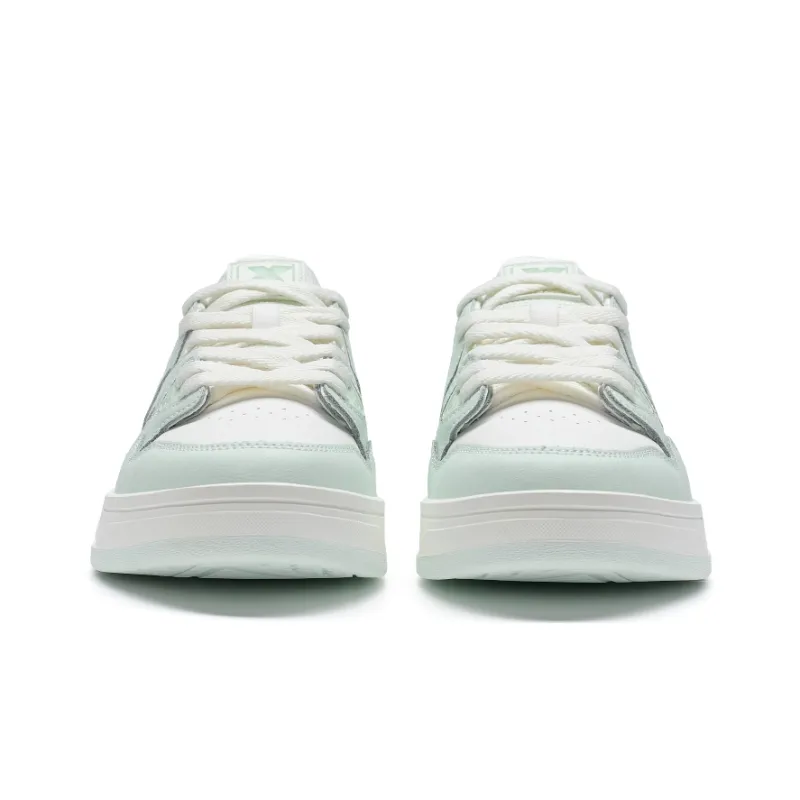 XTEP MAXX1.0 Skateboard Shoes Women's Low Top Light Fruit Green/Sail White-5
