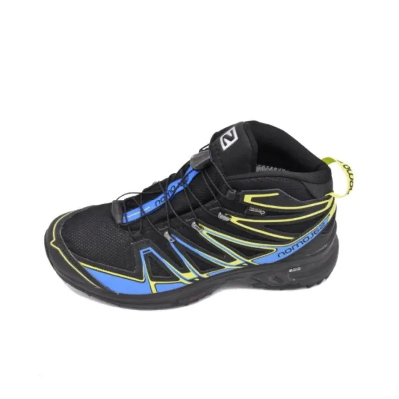 SALOMON X Ultra 3 Anti-Slip Wear-Resistant Mid-Top Outdoor Shoes Men's Black Blue-0