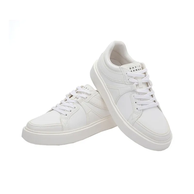 DAVID NAMAN Low Top Skateboard Shoes Men's White-3