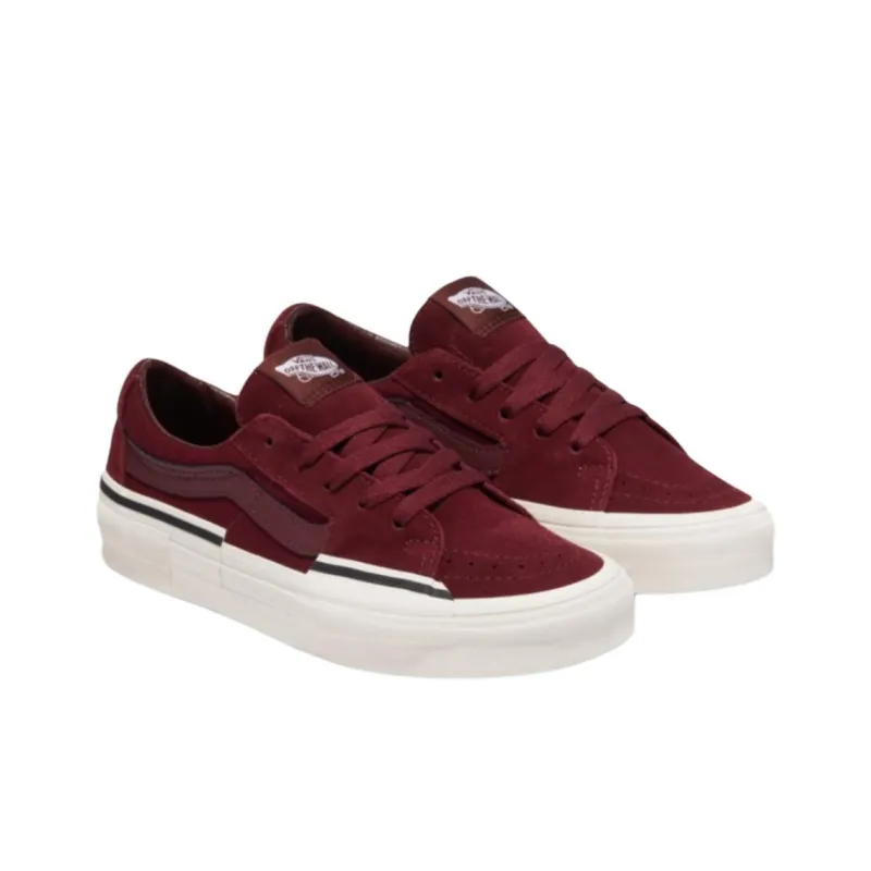 Vans Anti Slip Wear Resistant Low Top Skateboard Shoes Unisex Burgundy-1