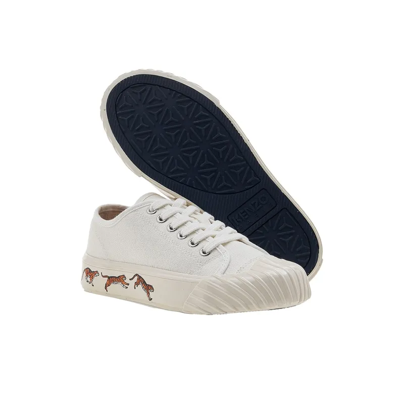 KENZO Low Top Stylish Skateboarding Shoes Women's White-6