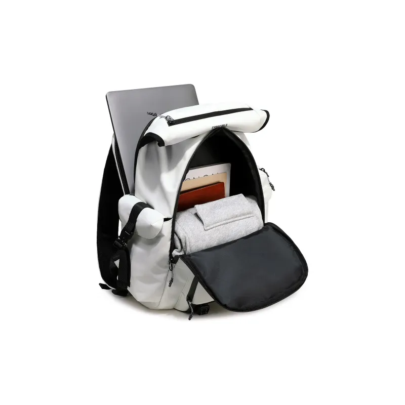CHAOFANJI Membrana Dermalis Backpack Laptop Bag Large Size Unisex White/Black-3