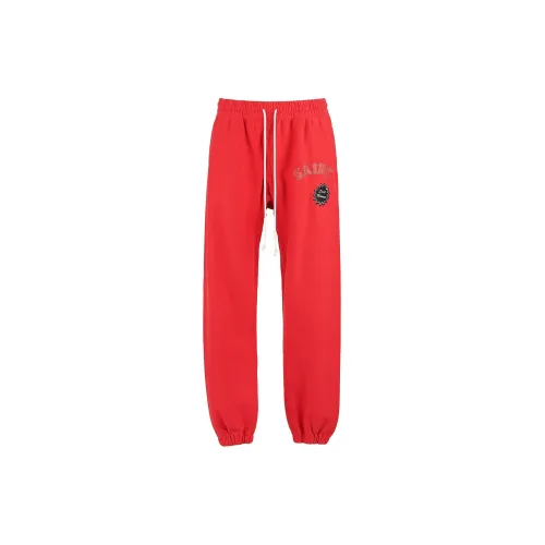 SAINT Mxxxxxx Knitted Sweatpants Men Red