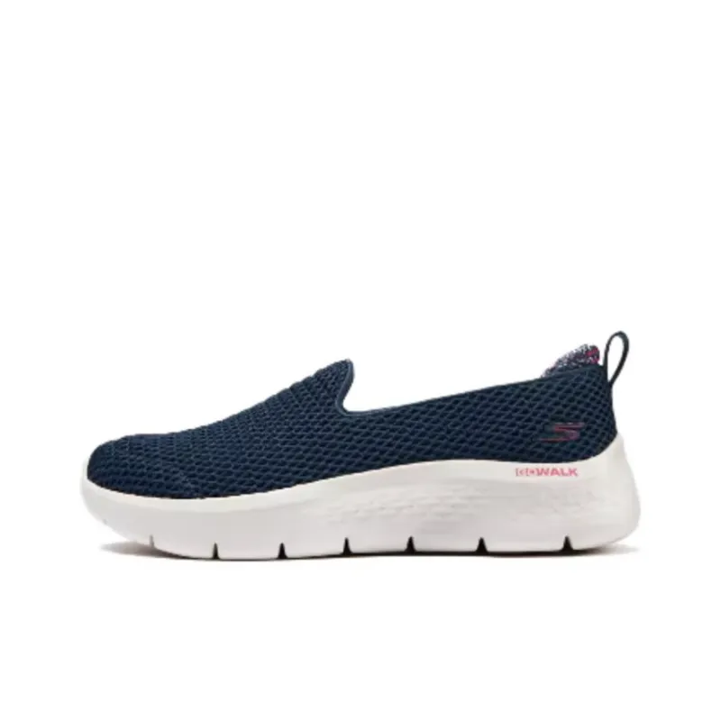 Skechers Cushioning, Wear Resistant Low Top Casual Shoes Women's Marine Blue Pink-0