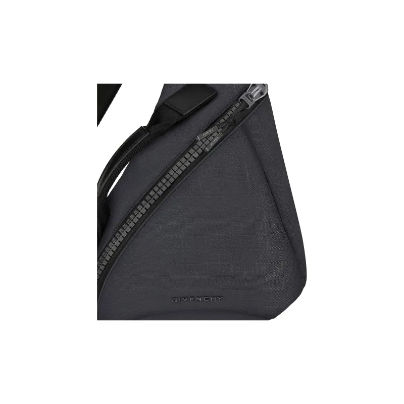 GIVENCHY G Zip Fabric Triangle Bag, One Shoulder Crossbody, Fanny Pack Trumpets Men's Black-4