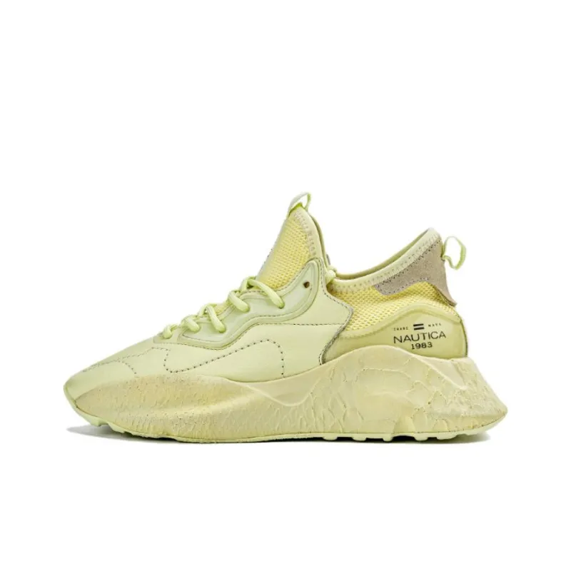 NAUTICA Cushioning Lightweight Height Increasing Mid-Top Chunky Sneakers Women's Yellow-0