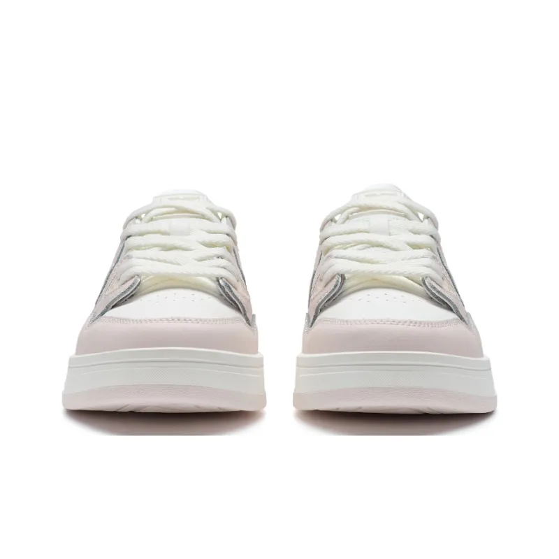 XTEP MAXX1.0 Skateboard Shoes Women's Low Top Pure Pink/Sail White-5