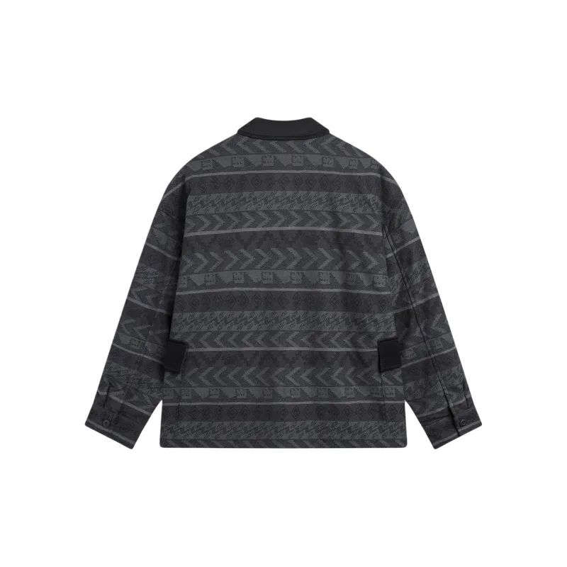 LiNing Sports Life Collection Puffer Jacket Unisex Black Jacquard-1