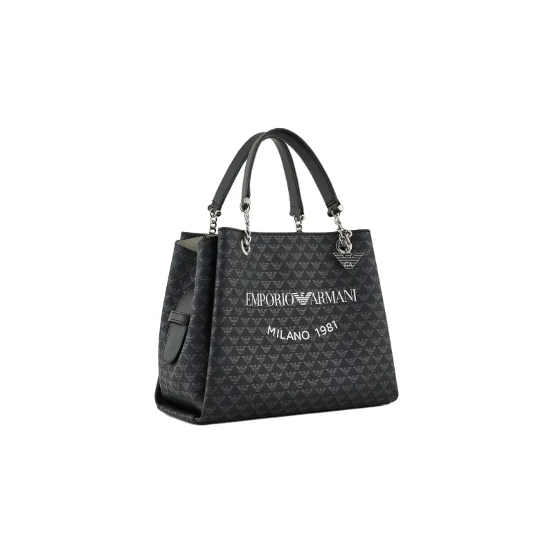 EMPORIO ARMANI Polyester Tote Bag, Shopping Bag, Shoulder Bag, Crossbody Bag, Handbag Women's Black-1