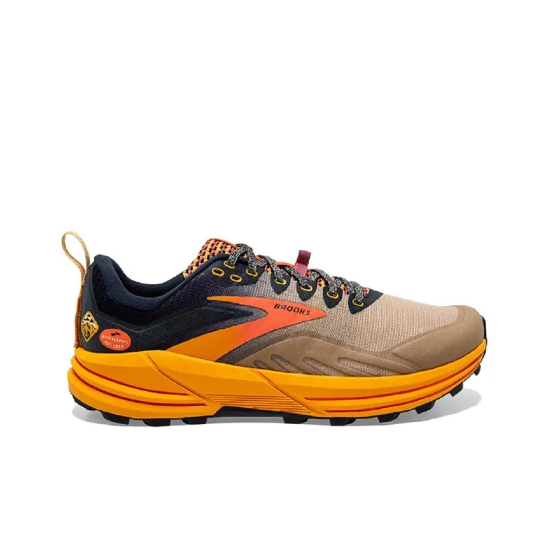 Brooks Cascadia 16 Anti-Slip Wear-Resistant Low-Top Casual Running Shoes Women's Orange Brown-1
