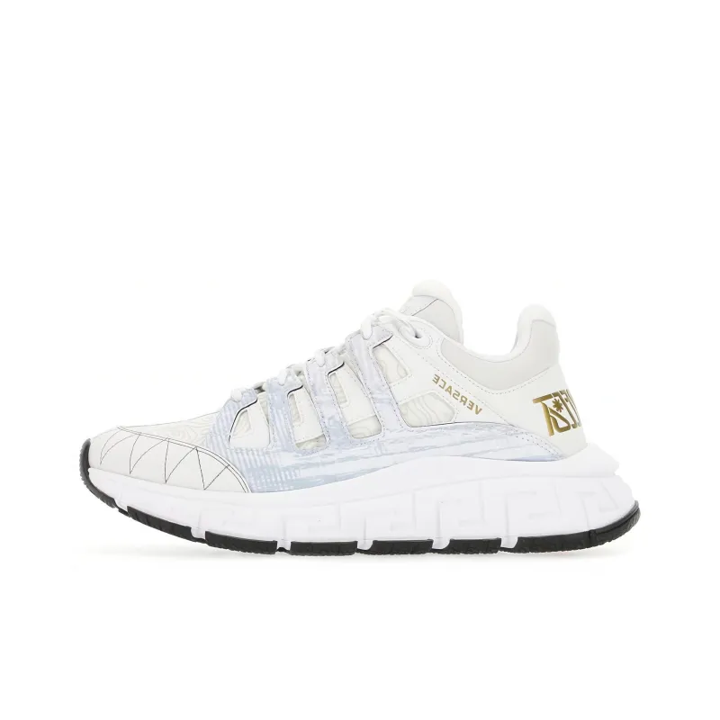 VERSACE Trigreca Glitter Sneaker White Gold Women's-0
