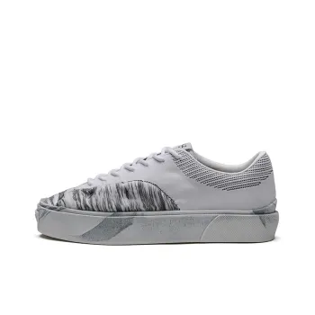 EQLZ EQUALIZER Fault GhostKnit Anti Slip Wear Resistant Low Top Skateboard Shoes Unisex Spotted White