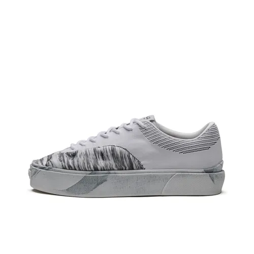 EQLZ EQUALIZER Fault Skateboard Shoes Unisex Low-Top Speckled White