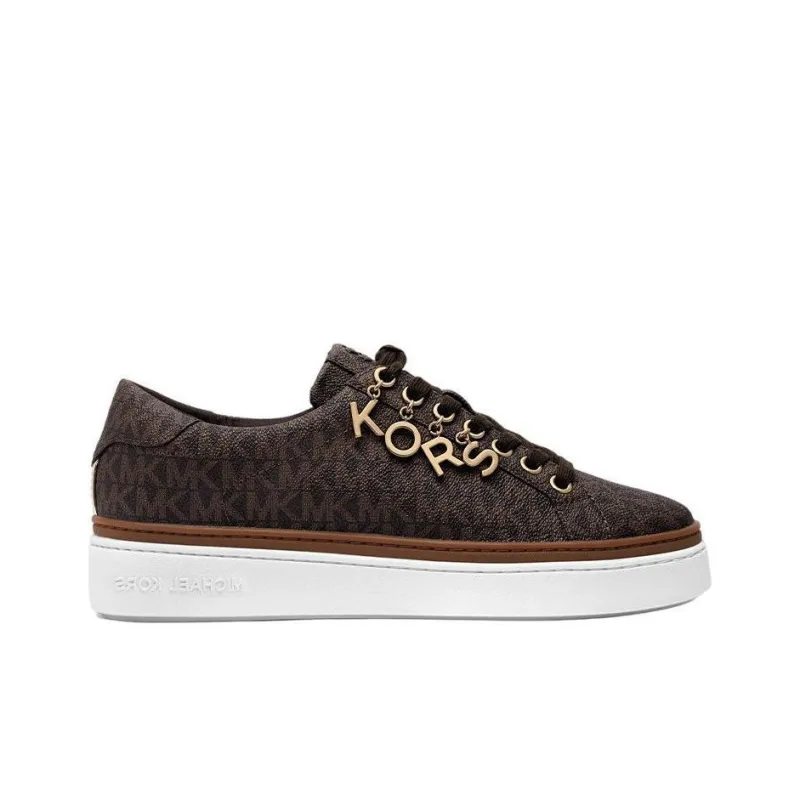 MICHAEL KORS Chapman Low Top Stylish Skateboarding Shoes Women's Brown-1
