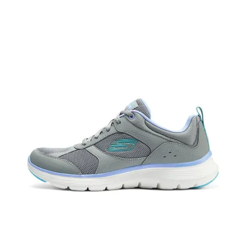 Skechers Slip Resistant Low Top Running Shoes Women's Gray Blue
