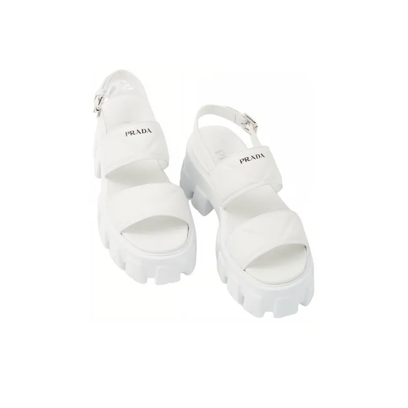 PRADA Monolith Leather Sandals-2