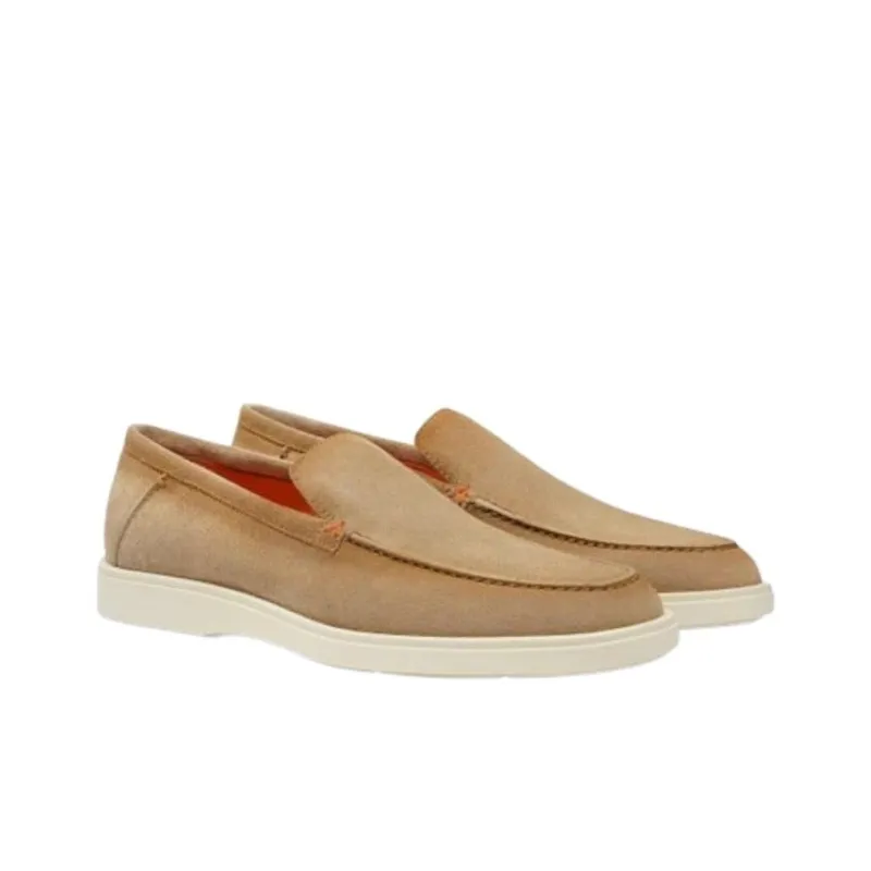 Santoni Almond Toe Slip On Loafers-3