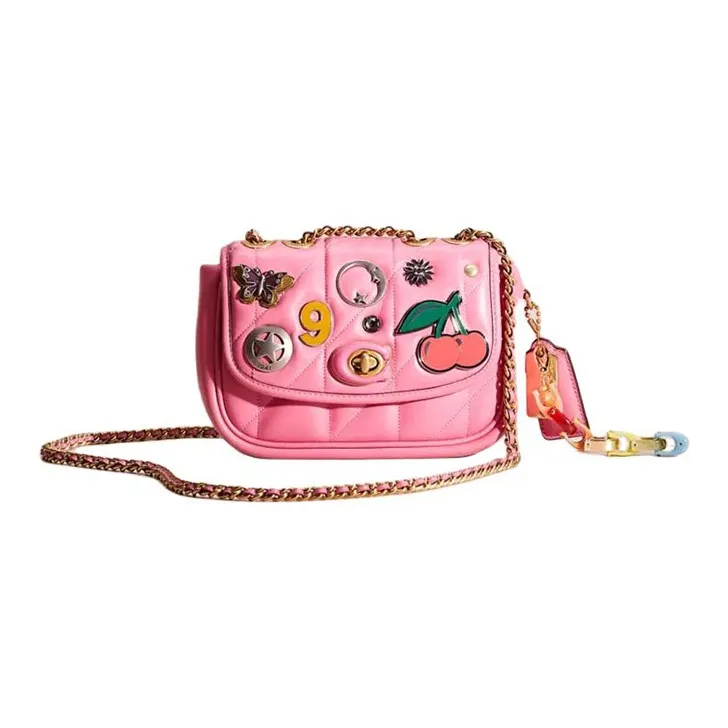 COACH Pillow Madison Nappa Leather Crossbody Bag, Shoulder Bag Regular Women's Pink-0