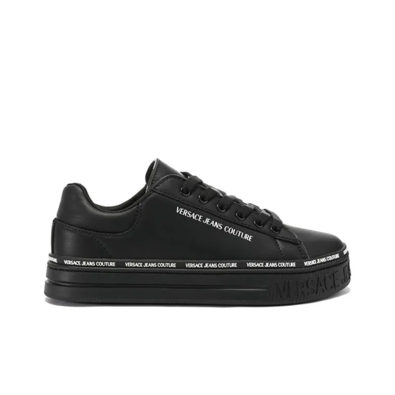 VERSACE JEANS Couture Logo-print Leather Sneakers-1