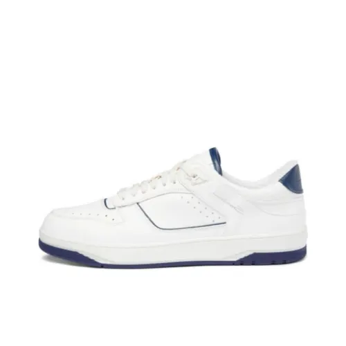 Santoni Skateboard Shoes Men Low-Top White