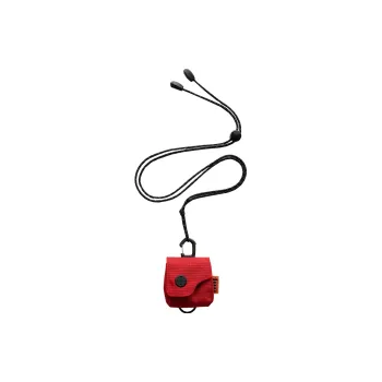 MYBRANDORIGINAL Nylon Lipstick Case Coin Purse Earphone Case Storage Bag Key Pouch Mini Unisex Red