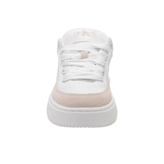 CALVIN KLEIN Low Top Skateboard Shoes Women's White Pink-2