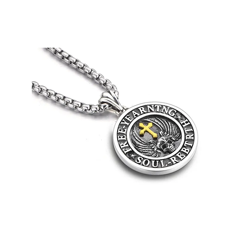 IDEAGEMER 925 Sterling Silver Necklaces Men's-11