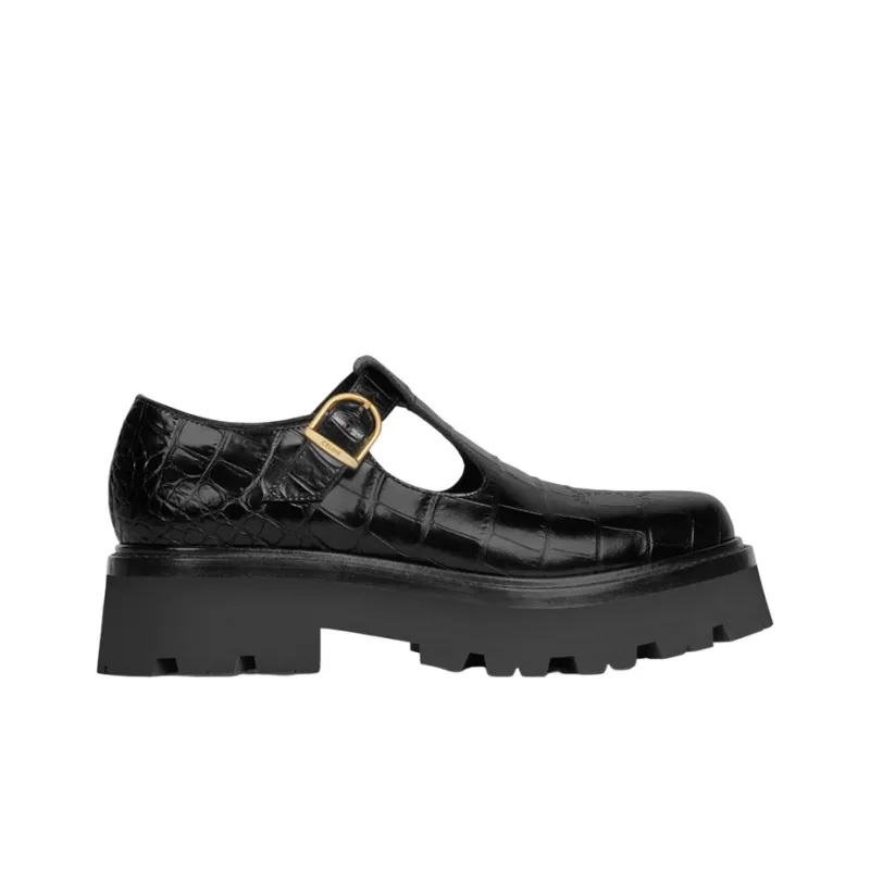 CELINE Triomphe Platform Shoes Women's Black-1