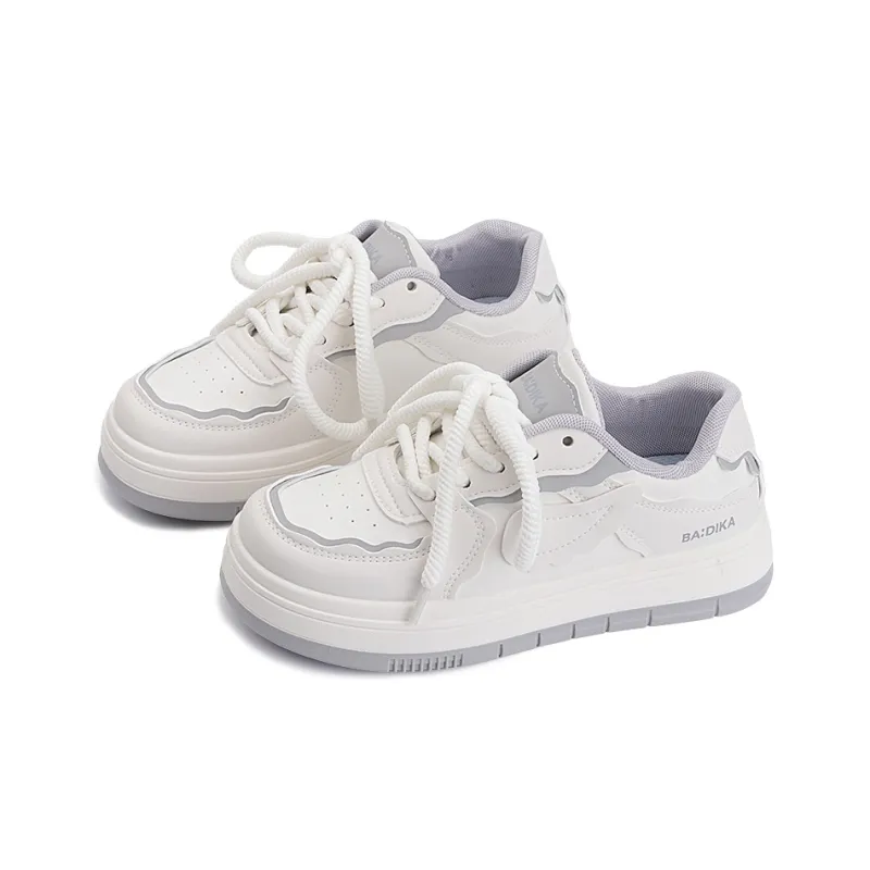 Miss Zhang Low Top Skateboard Shoes Women's White Gray-3