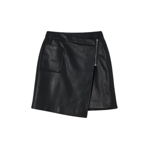 YINER GoodLand Leather Short Skirts Women's Black