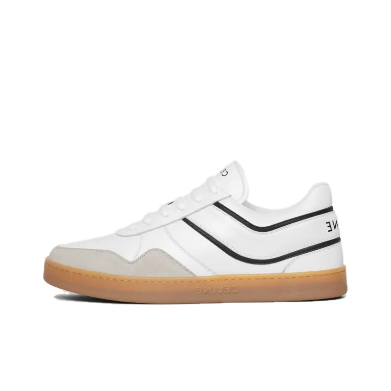 CELINE Trainer Low Top Skateboard Shoes Men's White-0