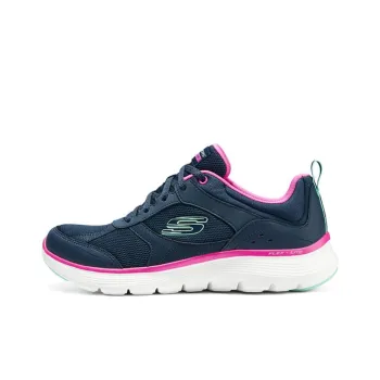 Skechers Cushioning Low Top Casual Running Shoes Women's Blue Red