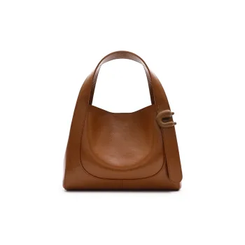 MUVA Cow Leather Basket Bag Handbag Crossbody Bag Women's Roasted Tea Brown/Milkshake White/Cream Yellow
