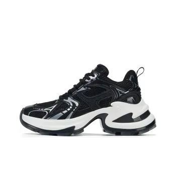 GG CC Chunky Sneakers Women's Low Top Black/Silver