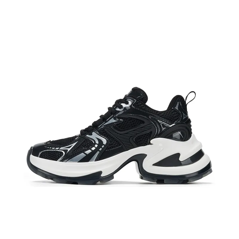 GG CC Chunky Sneakers Women's Low Top Black/Silver-0